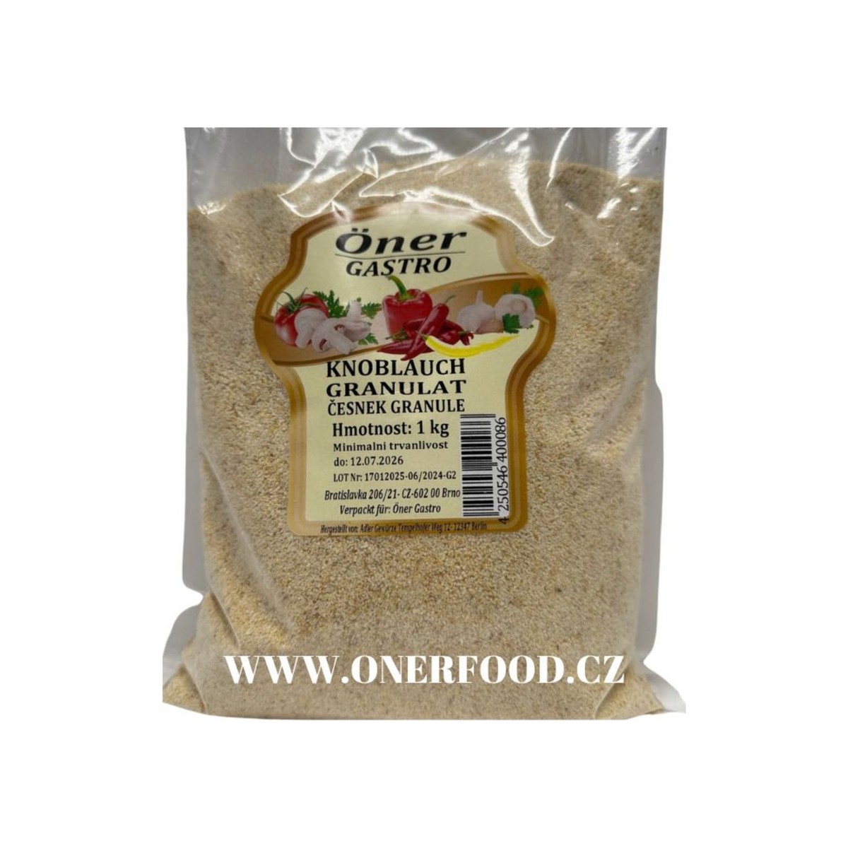Česnek granulovaný sušený 1 kg