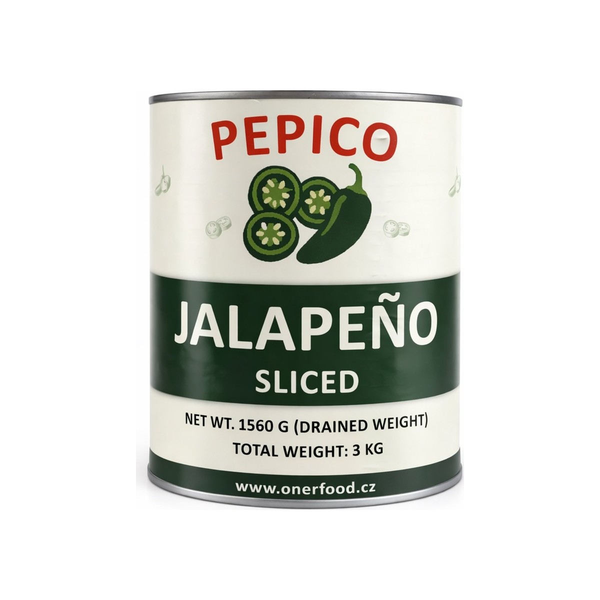 Jalapeños plátky 3 kg Brics