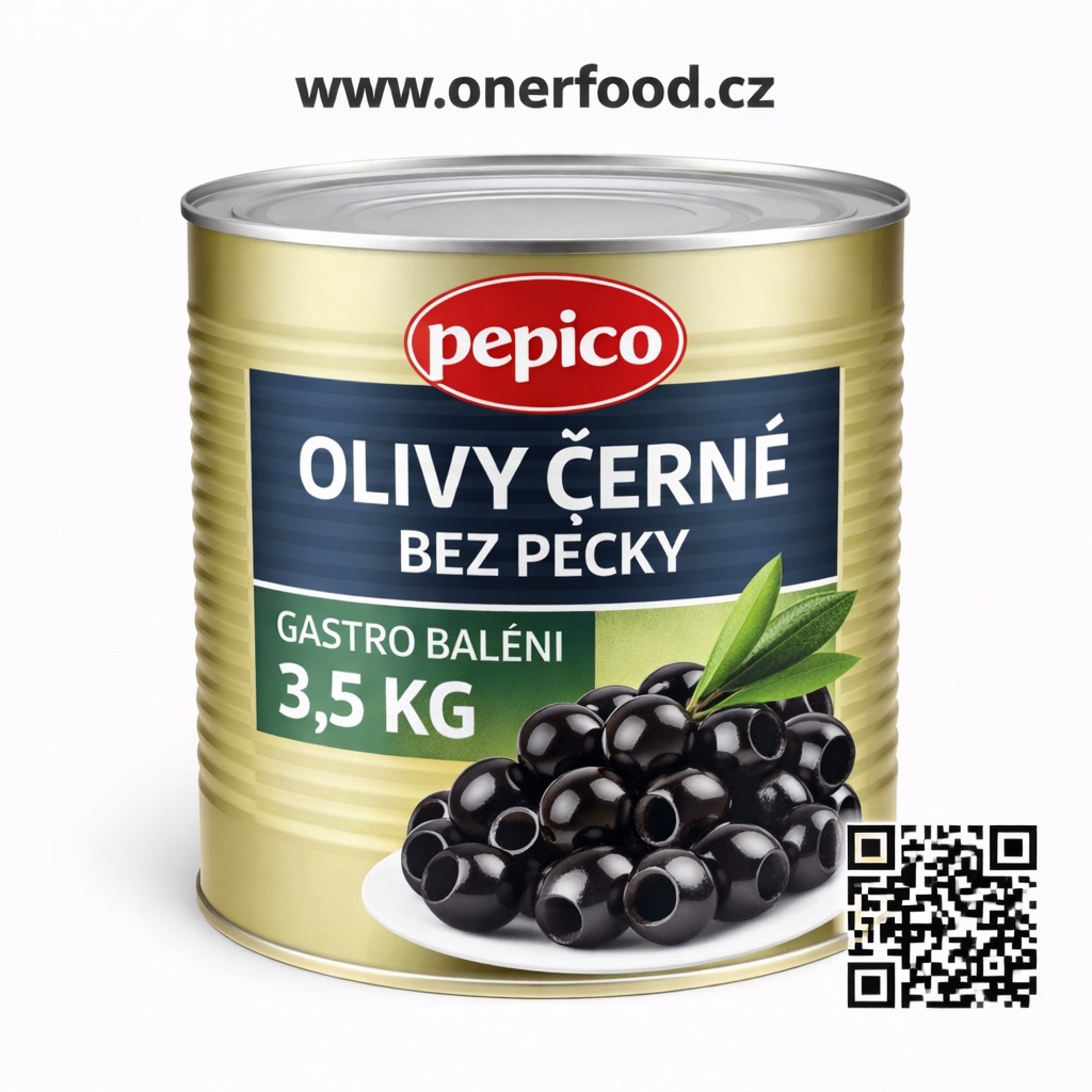 OLIVY ČERNÉ BEZ PECKY 3,5 KG – GASTRO BALENÍ